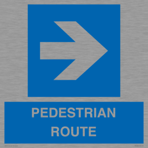 PEDESTRIAN ROUTE - right arrow